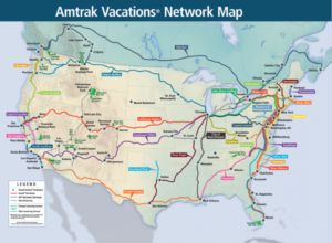 Amtrak Vacations Network Map